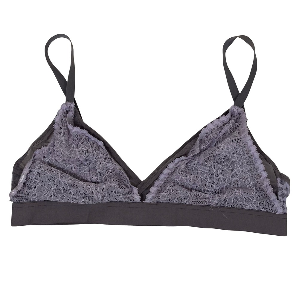 Adore Me Gray Lilac Lace Triangle‎ Bralette Comfortable Everyday Lingerie Large